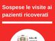 ASL Vercelli, sospensione delle visite ai degenti ricoverati