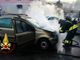 Auto in fiamme a Varallo, intervento dei vigili del fuoco