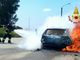 Macchina in fiamme nei pressi del casello Vercelli Ovest