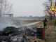 Argine della Sesia: incendio distrugge due roulotte