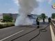Incendio autoarticolato sulla SS703