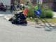 Gran Borgosesia, moto di servizio cade, lievi ferite per il conducente, foto Davide Finatti