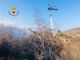 Curino: Incendio boschivo alla diga di Ravasanella