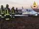 Atterraggio d'emergenza di un velivolo nei campi di Ronsecco