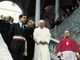 Una foto storica della visita di Papa Giovanni Paolo II a Varallo con l'allora sindaco Astori