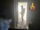 Incendio abitazione a Santhia: vigili del fuoco sul posto FOTO