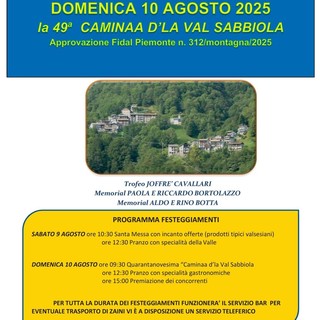 Caminaa d'la Val Sabbiola: a Sabbia ritorna la 49ª edizione