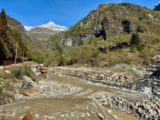 Alagna Valsesia, avviati i lavori sul Sesia tra Wold e la confluenza con il torrente Vogna