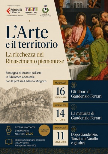 A Romagnano Sesia tre incontri per riscoprire Gaudenzio Ferrari e il Rinascimento piemontese A Romagnano Sesia tre incontri per riscoprire Gaudenzio Ferrari e il Rinascimento piemontese