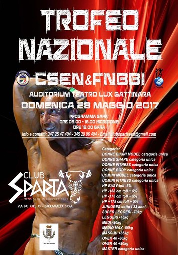 Gattinara: Campionato Body Building Trofeo Nazionale CSEN &amp; FNBBI