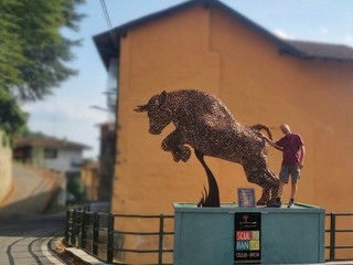 Cellio con Breia, presentata “Unitorum”: la nuova scultura in corten di Ruben Bertoldo per Sculturando