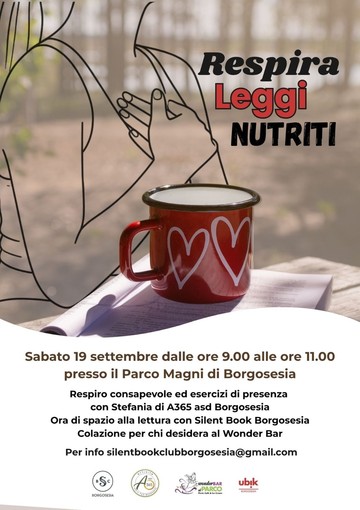 A Borgosesia una mattinata tra respiro, lettura e colazione al Parco Magni A Borgosesia una mattinata tra respiro, lettura e colazione al Parco Magni
