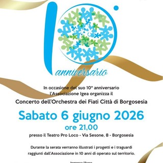 Borgosesia, l’Associazione Igea festeggia 10 anni con il concerto dell’Orchestra di Fiati