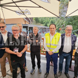 Telecabina di Mera, sopralluogo del Presidente Cirio al cantiere - Foto e Video Benedetti per valsesianotizie.it