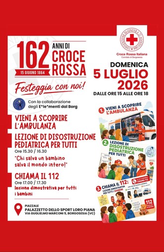 Borgosesia, la Croce Rossa festeggia 162 anni con un pomeriggio per famiglie e bambini Borgosesia, la Croce Rossa festeggia 162 anni con un pomeriggio per famiglie e bambini