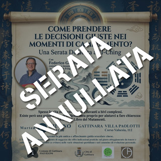 Annullata la serata dedicata all’I-Ching prevista per il 30 giugno a Villa Paolotti