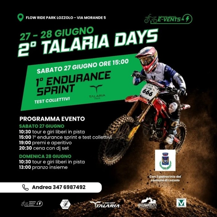 Lozzolo, al Flow Ride Park due giorni con i Talaria Days Lozzolo, al Flow Ride Park due giorni con i Talaria Days