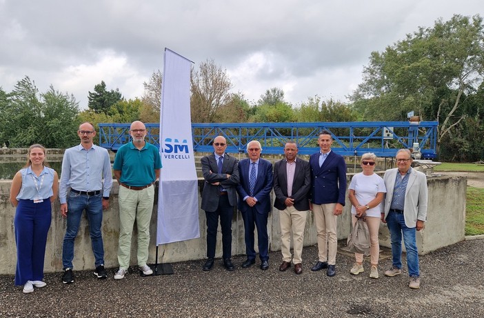 Da Capoverde a Vercelli, il presidente di Santa Cruz in visita all'impianto di depurazione ASM