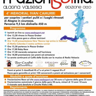 Alagna: sabato 13 settembre si corre la &quot;Frazionissima&quot;