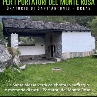 Alagna: Santa Messa in ricordo dei &quot;Portatori del Monte Rosa&quot;