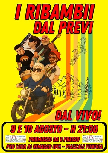 A Rimasco, un tributo ai &quot;Nomadi&quot; del gruppo &quot;I Ribambii dal Previ&quot;