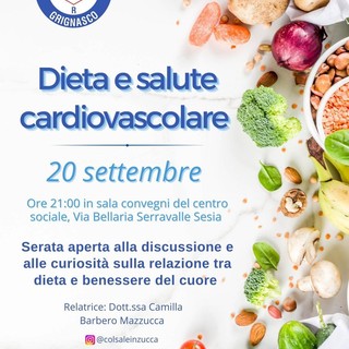 Serravalle Sesia, dieta e salute cardiovascolare: incontro aperto alla cittadinanza
