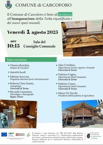 Carcoforo inaugura la &quot;Torba riqualificata&quot; e i nuovi spazi museali