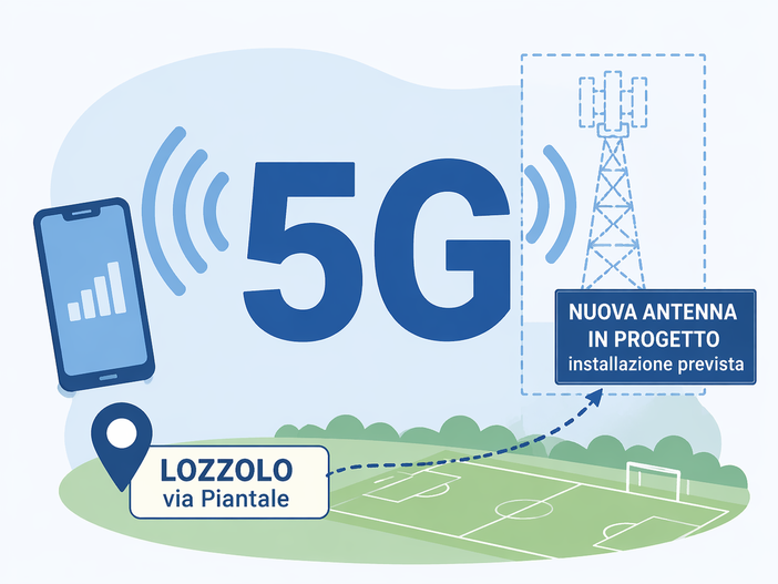 Lozzolo autorizza la nuova antenna 5G: lavori dal 27 aprile al campo sportivo