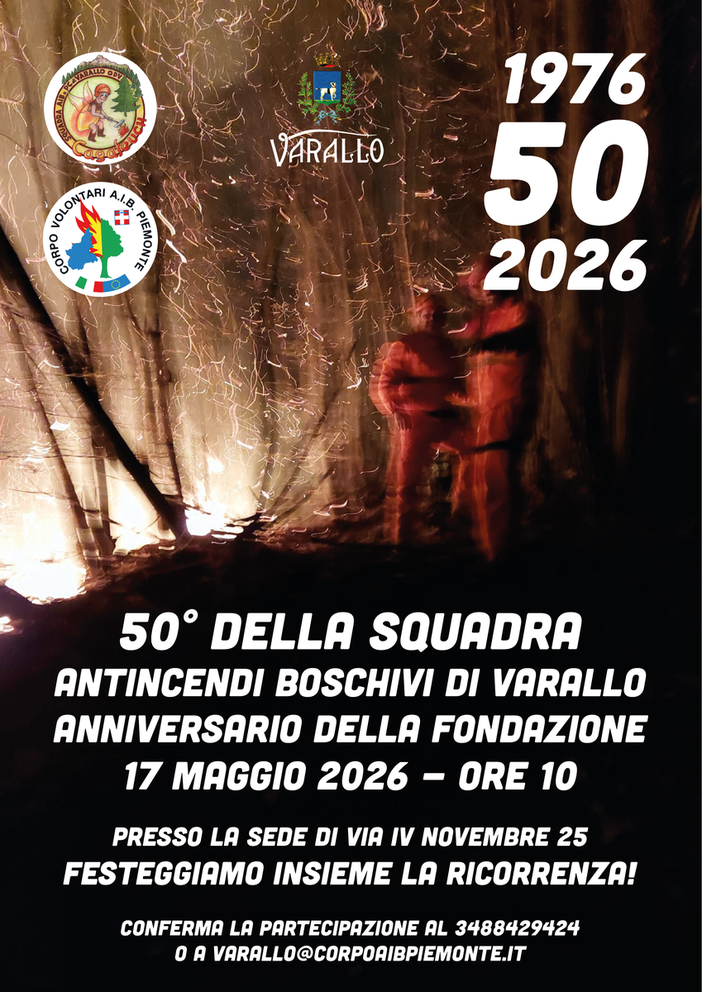 50 anni al servizio del territorio: festa per la Squadra AIB di Varallo