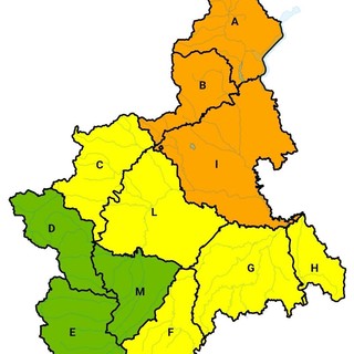 Arpa, maltempo in arrivo sul Piemonte: è allerta arancione