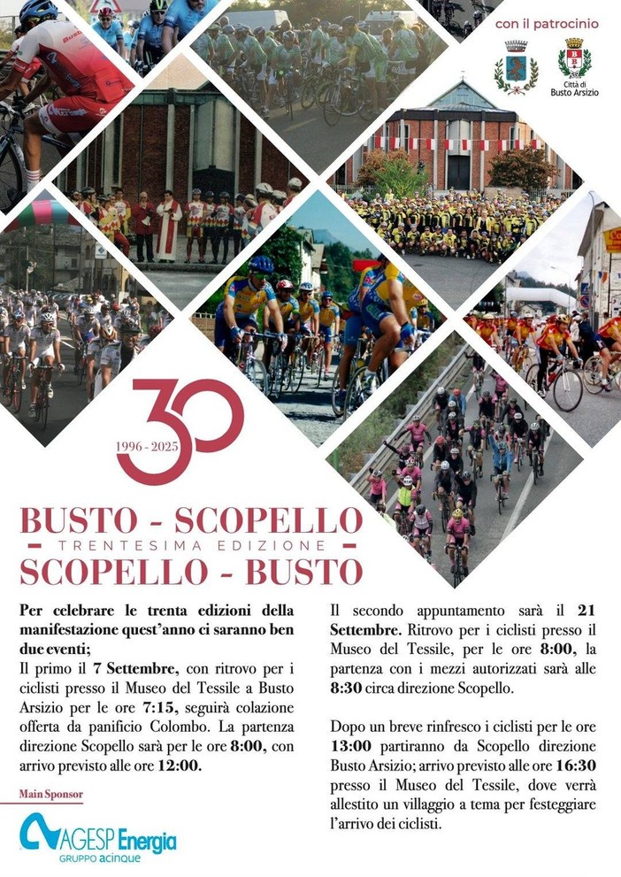 Domenica 21, la Scopello-Busto al via
