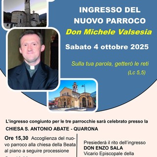 Quarona accoglie il nuovo parroco: sabato 4 ottobre l’ingresso di don Michele Valsesia