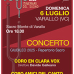 ITER VOCIS: al Sacro Monte di Varallo un concerto in occasione del Giubileo