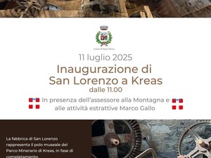 Alagna inaugura il nuovo Polo Museale di San Lorenzo nel cuore del Parco Minerario di Kreas