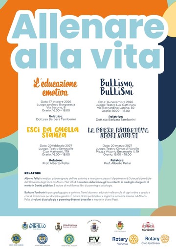 “Allenare alla vita”, quattro incontri tra Borgosesia, Gattinara, Serravalle e Varallo “Allenare alla vita”, quattro incontri tra Borgosesia, Gattinara, Serravalle e Varallo