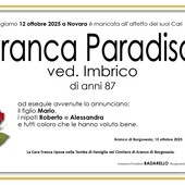 Franca Paradiso, ved. Imbrico
