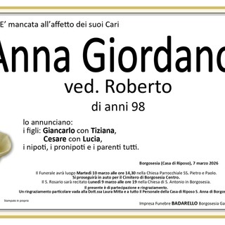 Anna Giordano, ved. Roberto