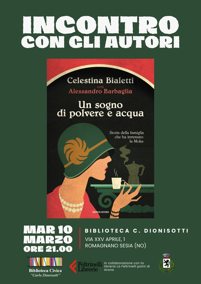 A Romagnano Sesia incontro con Celestina Bialetti e Alessandro Barbaglia: il libro sulla famiglia che inventò la Moka