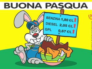 Pasqua 2026, la vera sorpresa è il prezzo del carburante - Illustrazione di Giovanni Cavallo