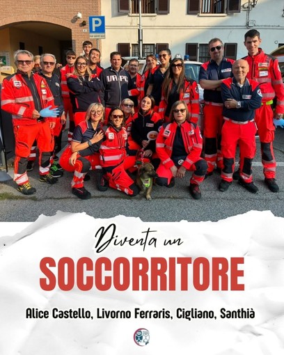 Aperte le iscrizioni al corso per volontari soccorritori Anpas nel Vercellese