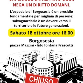 Borgosesia, manifestazione della CGIL per difendere l’ospedale: “Chi chiude un reparto oggi, nega un diritto domani”