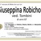 Giuseppina Robichon, ved. Tombini Giuseppina Robichon, ved. Tombini