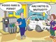 Per fare il pieno serve un finanziamento: l'auto beve, tu piangi - illustrazione di Giovanni Cavallo.