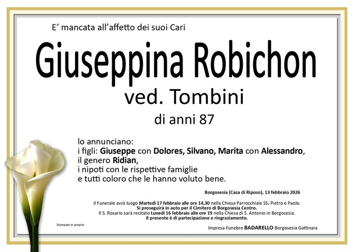 Giuseppina Robichon, ved. Tombini