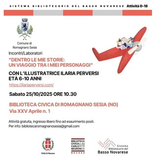 Romagnano Sesia, in biblioteca un laboratorio con l’illustratrice Ilaria Perversi