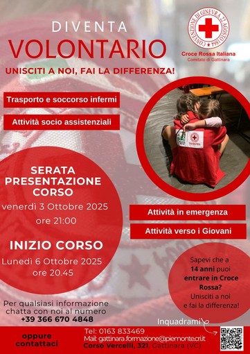 A Gattinara al via il corso per diventare volontari della Croce Rossa