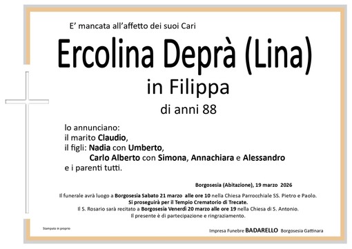 Ercolina Deprà (Lina) in Filippa