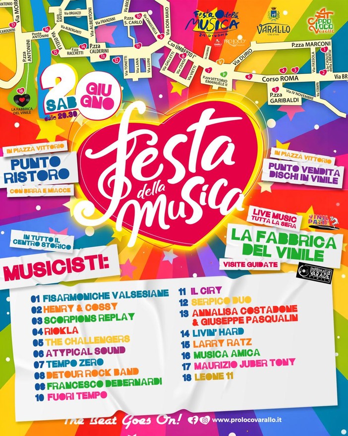 Festa della Musica a Varallo, sabato 20 giugno il centro storico si accende con oltre 50 artisti Festa della Musica a Varallo, sabato 20 giugno il centro storico si accende con oltre 50 artisti