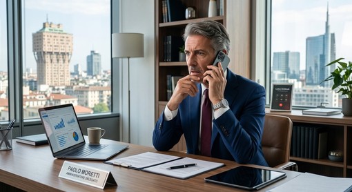 Falso WhatsApp e una voce clonata: così spariscono 95 milioni da Fideuram - Immagine generata con IA Falso WhatsApp e una voce clonata: così spariscono 95 milioni da Fideuram - Immagine generata con IA