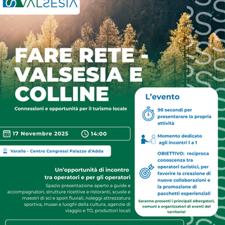 A Varallo l’evento “Fare rete – Valsesia e Colline”: operatori turistici insieme per nuove opportunità